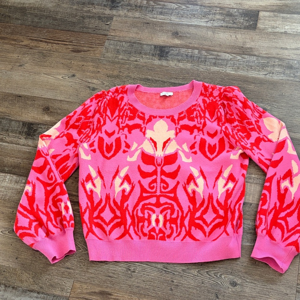 VOY Pink & Red Sweater